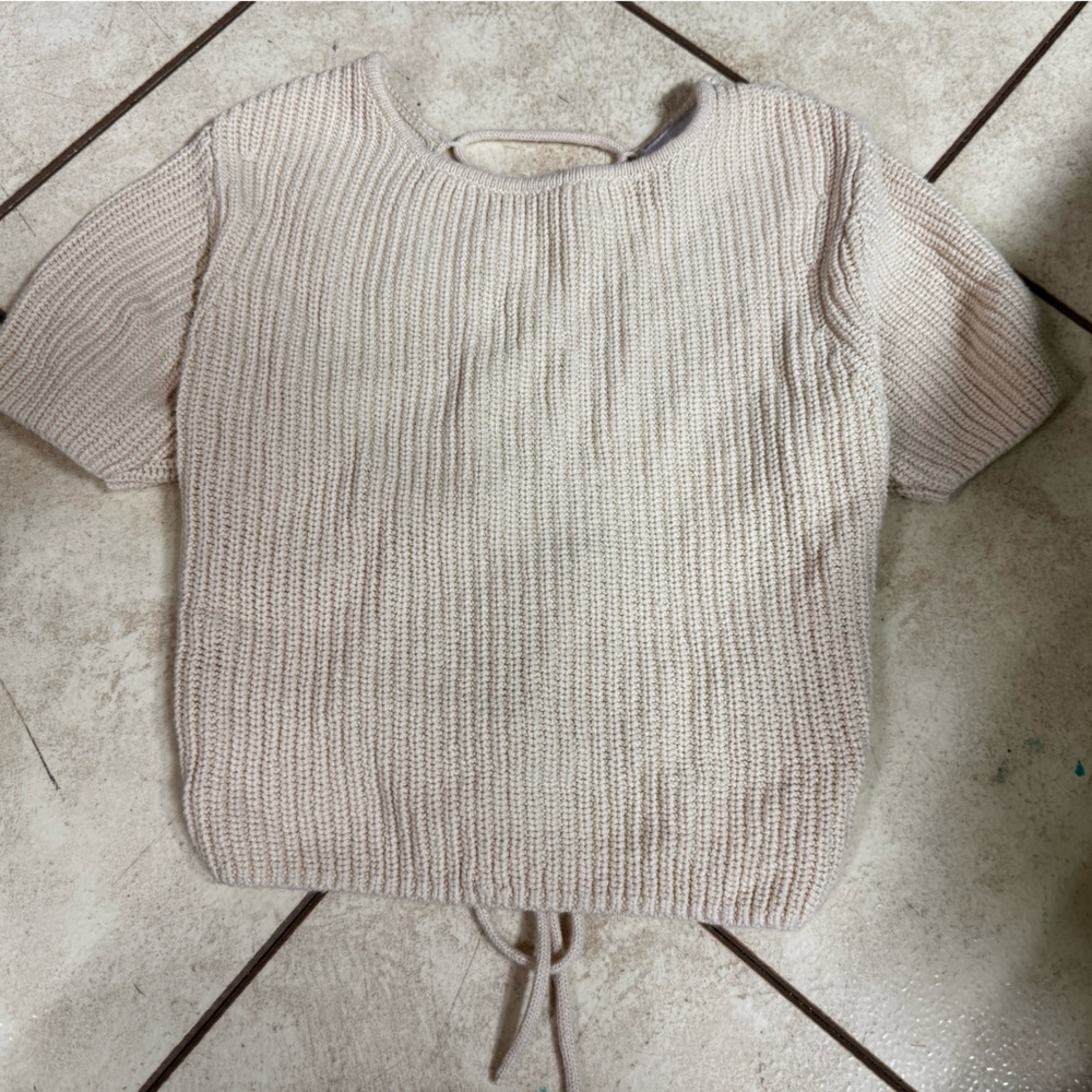 Zara Cream Knit Crop Top - Picture 9 of 9